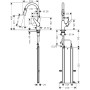 hansgrohe Focus M42 Miscelatore monocomando per cucina 220, doccetta estraibile, 2 getti, sBox - vista dettagliata