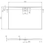 Receveur de douche Villeroy & Boch Architectura Metalrim 150 x 100 x 4,8 cm