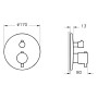 VitrA Origin Mitigeur thermostatique encastré pour douche - vue détaillée