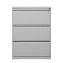 Wolfstahl Hängeregistraturschrank doppelbahnig 3 Schubladen 76 x 62 x 101 cm - technische Ansicht