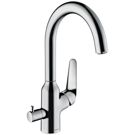 hansgrohe Focus M42 Miscelatore monocomando per cucina 220, valvola di arresto per apparecchi, 1jet