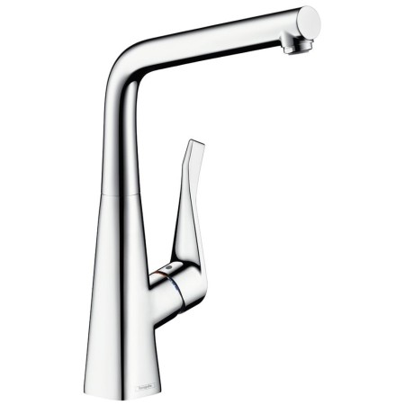 Mitigeur de cuisine monocommande hansgrohe Metris M71 320, montage devant la fenêtre, 1jet