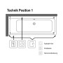 Villeroy & Boch Subway Duo-Badewanne 190 x 90 cm - Detailansicht