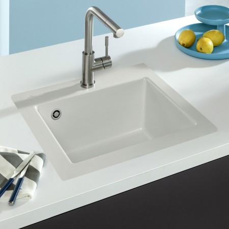 Lavello incassato Villeroy & Boch Subway 50 S FLAT, scarico con azionamento manuale