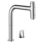 hansgrohe Miscelatore monocomando per cucina a 2 fori Metris Select M71 200, doccetta estraibile, 2 getti