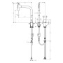 hansgrohe Miscelatore monocomando per cucina a 2 fori Metris Select M71 200, doccetta estraibile, 2 getti - vista dettagliata