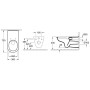Villeroy & Boch Vicare Tiefspül-WC spülrandlos 36 x 70 cm - technische Ansicht