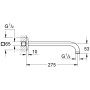 GROHE Rainshower Brausearm modern - Detailansicht