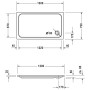 Bac à douche rectangulaire Duravit D-Code 130 x 75 cm avec Antidérapant - photo produit