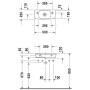 Lavabo Duravit DuraStyle 50 cm, avec 1 trou de robinet à gauche - vue détaillée