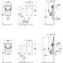 Villeroy & Boch O.novo Absaug-Urinal Compact, für Deckel, Zulauf verdeckt