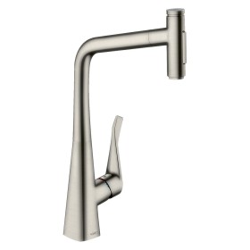 hansgrohe Metris Select M71 Miscelatore monocomando da cucina 320, doccetta estraibile, 2 getti