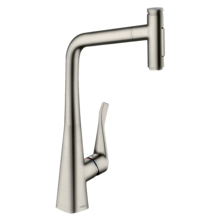 hansgrohe Metris Select M71 Miscelatore monocomando da cucina 320, doccetta estraibile, 2 getti