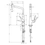 hansgrohe Metris Select M71 Miscelatore monocomando da cucina 320, doccetta estraibile, 2 getti - vista dettagliata