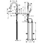 hansgrohe Talis M51 Miscelatore monocomando da cucina 160, doccetta estraibile, 2 getti, sBox - vista dettagliata