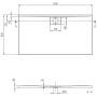 Receveur de douche Villeroy & Boch Architectura Metalrim 150 x 80 x 4,8 cm