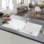 Lavello incasso Villeroy & Boch Siluet 50 Flat con vasca a destra, scarico con azionamento eccentrico