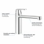 Rubinetto monocomando per lavello GROHE Eurosmart C - vista tecnica