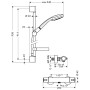 hansgrohe Croma 100 Combinazione doccia multi 90 cm - vista tecnica