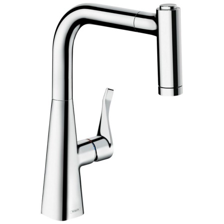 Rubinetto monocomando per cucina hansgrohe Metris M71 220, doccetta estraibile, 2 getti, sBox