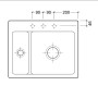 Lavello incasso Villeroy & Boch Subway 60 XM FLAT, scarico con azionamento manuale - vista tecnica
