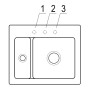 Lavello incasso Villeroy & Boch Subway 60 XM FLAT, scarico con azionamento manuale
