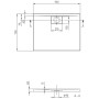Receveur de douche Villeroy & Boch Architectura Metalrim 90 x 70 x 4,8 cm avec revêtement antidérapant