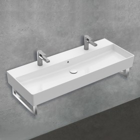 Villeroy & Boch Memento 2.0 Lavabo 120 cm con 2 fori per rubinetto, con troppopieno