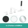 hansgrohe Finoris 4-Loch Wannenrandarmatur mit Schlauchbox - technische Ansicht