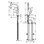 hansgrohe Talis Select M51 Miscelatore monocomando da cucina 300, doccetta estraibile, 2 getti, sBox - vista dettagliata