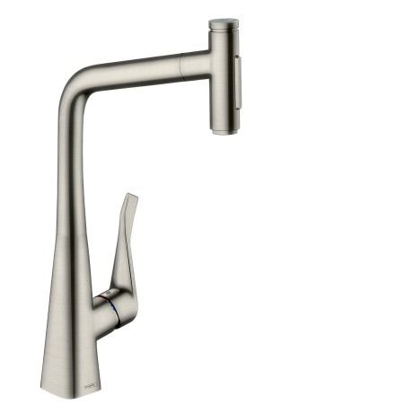 Rubinetto monocomando per cucina hansgrohe Metris Select M71 320, doccetta estraibile, 2 getti, sBox