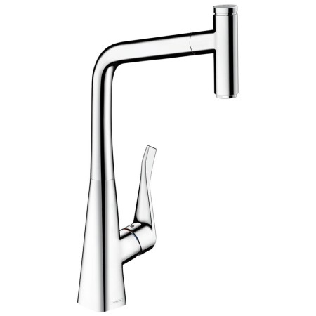 Miscelatore monocomando per cucina hansgrohe Metris Select M71 320, beccuccio estraibile, 1getto