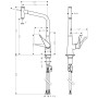 Miscelatore monocomando per cucina hansgrohe Metris Select M71 320, beccuccio estraibile, 1getto - vista dettagliata