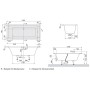 Baignoire Villeroy & Boch Architectura Duo 180 x 80 cm, Combipool Entry, Position 2