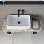 Ensemble de consoles en pierre Duravit Qatego avec lavabo, console et support de console 100 x 45 cm