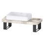Ensemble de consoles en pierre Duravit Qatego avec lavabo, console et support de console 100 x 45 cm - vue détaillée