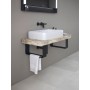 Ensemble de consoles en pierre Duravit Qatego avec lavabo, console et support de console 100 x 45 cm - photo produit