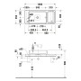Ensemble de consoles en pierre Duravit Qatego avec lavabo, console et support de console 100 x 45 cm