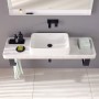 Ensemble de consoles en pierre Duravit Qatego avec lavabo, console et support de console 140 x 45 cm