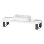 Ensemble de consoles en pierre Duravit Qatego avec lavabo, console et support de console 140 x 45 cm - vue détaillée