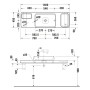 Ensemble de consoles en pierre Duravit Qatego avec lavabo, console et support de console 140 x 45 cm