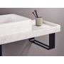 Ensemble de consoles en pierre Duravit Qatego avec lavabo, console et support de console 140 x 45 cm - vue détaillée