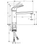 hansgrohe Focus M42 Miscelatore monocomando per cucina 120, CoolStart, EcoSmart, 1jet - vista dettagliata