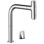 Miscelatore monocomando a due fori hansgrohe Metris Select M71 200, doccetta estraibile, 2 getti, sBox