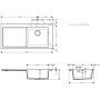hansgrohe S514-F450 Einbauspüle 450 mit Abtropffläche links - Detailansicht