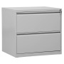 Wolfstahl Hängeregistraturschrank doppelbahnig 2 Schubladen 70 x 62 x 70 cm - Detailansicht