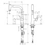Rubinetto monocomando per cucina hansgrohe Metris M71 220, doccetta estraibile, 2 getti - vista dettagliata