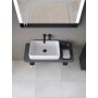 Ensemble de consoles en pierre Duravit Qatego avec lavabo, console et support de console 100 x 45 cm - vue détaillée