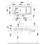 Ensemble de consoles en pierre Duravit Qatego avec lavabo, console et support de console 100 x 45 cm - photo produit