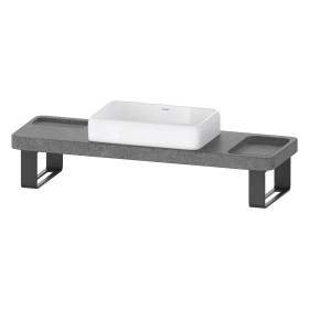 Ensemble de consoles en pierre Duravit Qatego avec lavabo, console et support de console 140 x 45 cm